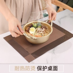 Nordic Style Placemat Square Heat Resistant Waterproof PVC Table Mat For Dining Western Plate Bowl Teacup Use - Product Image 3