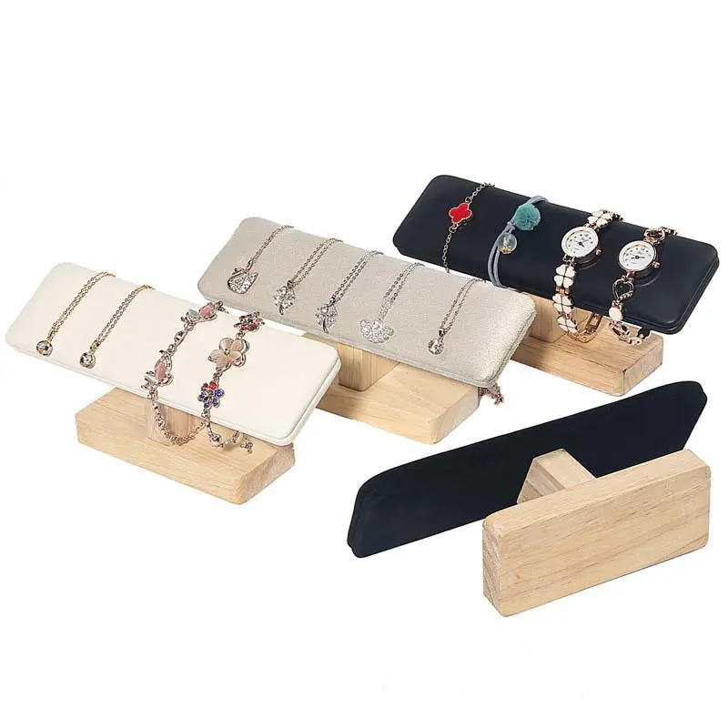 Bracelet en bois I-beam bijoux stand montre tête fleur chaîne bracelet Bracelet présentoir