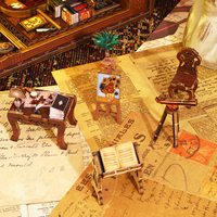 Kit de construction de maison miniature en bois 3D, étagère à livres, décoration d'étagère, serre-livres