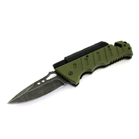 EDC de chasse en plein air avec démarreur et couteau de poche pliable à LED couteau de survie tactique pliable