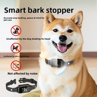 Neues Farbdisplay-Halsband mit Nylonseil gegen Bellen, Intelligentes Haustier-Halsband, Einstellbarer Schock, Ultraschall-Vibration, Automatische Bellabschreckung