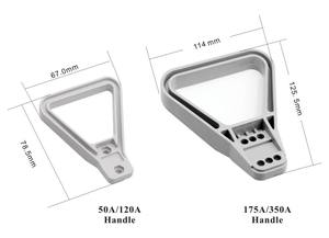ชุดด้ามจับสามเหลี่ยมพร้อมสกรูสำหรับขั้วต่อ, ชุดด้ามจับสำรองสีเทาสำหรับปลั๊กแบตเตอรี่รถยก 50A/120A/175A - Product Image 2