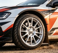 Jantes en alliage forgées SYAC Rally Racing Series personnalisables 18x8.5 pouces blanches à rayons multiples PCD5*100 pour Fabia