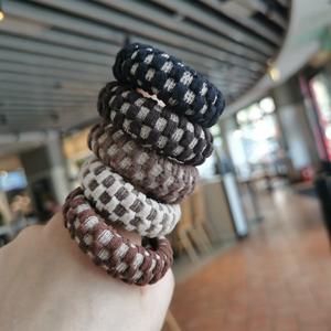 Anillo de pelo de moda de estilo europeo y americano Simple con banda de rastro de daño de lazo de toalla elástica alta gruesa - Product Image 2