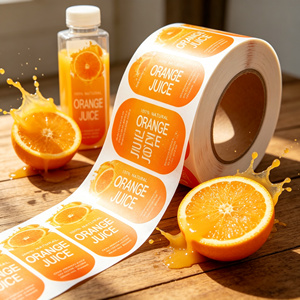 Autocollants personnalisés imperméables anti-UV pour bouteilles de jus - Étiquettes à coins arrondis pour boissons froides, vinaigre de fruits et boissons maison - Product Image 1