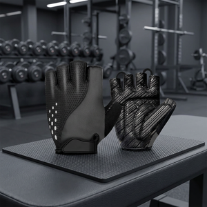 <b>Half</b> Finger Cycling Gloves Breathable Non <b>Slip</b> PU Material Unisex Summer Pull On Closure - Product Image 5