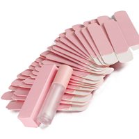 50 pièces petites boîtes en papier Kraft vides mat rose brillant à lèvres emballage 22X22X92mm pour cosmétique