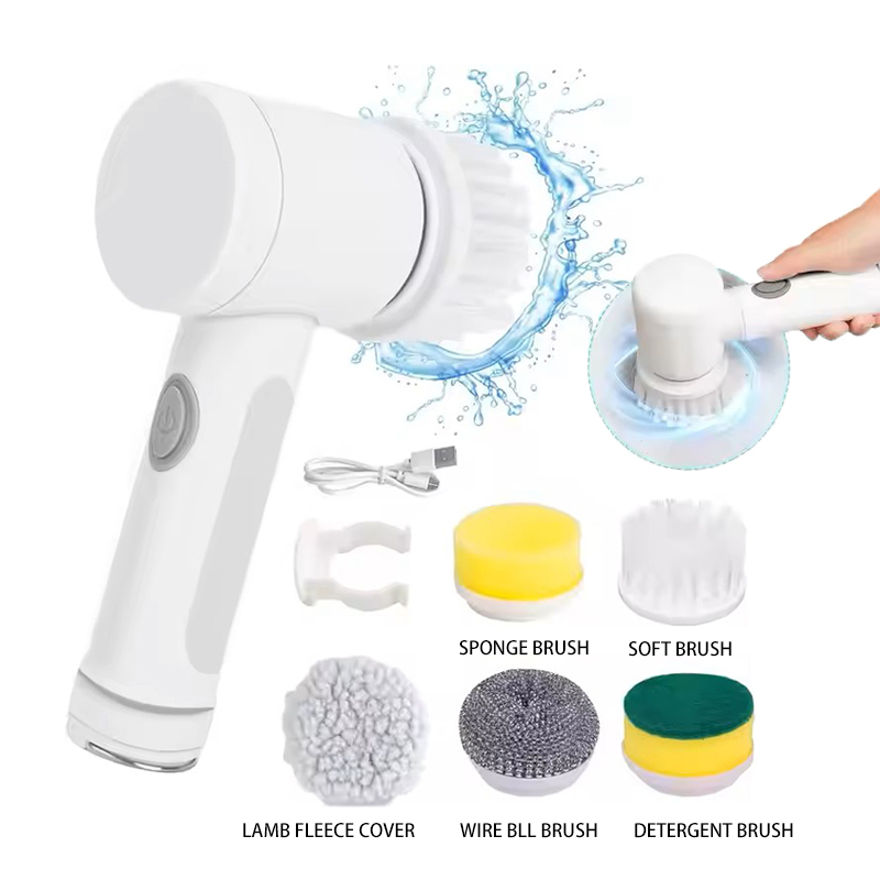 Magic Brush 5 in 1 Electric Spin Scrubber Shoe Cleaning Brush Clean Electric Shoes Electric Brush for Cleaning Dishes