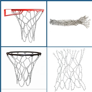 Trong Nhà Và Ngoài Trời Bóng Rổ <span class=keywords><strong>Net</strong></span> Thép Không Gỉ Bện Chuỗi Nhiệm Vụ Nặng Nề Tiêu Chuẩn Bóng Rổ <span class=keywords><strong>Net</strong></span> - Product Image 6