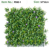 Panneau de haie artificielle en plastique, type feuille verte, plante, mousse, herbe, buis, fleur, pour intérieur et extérieur, comme toile de fond, pour aménagement paysager et terrasses