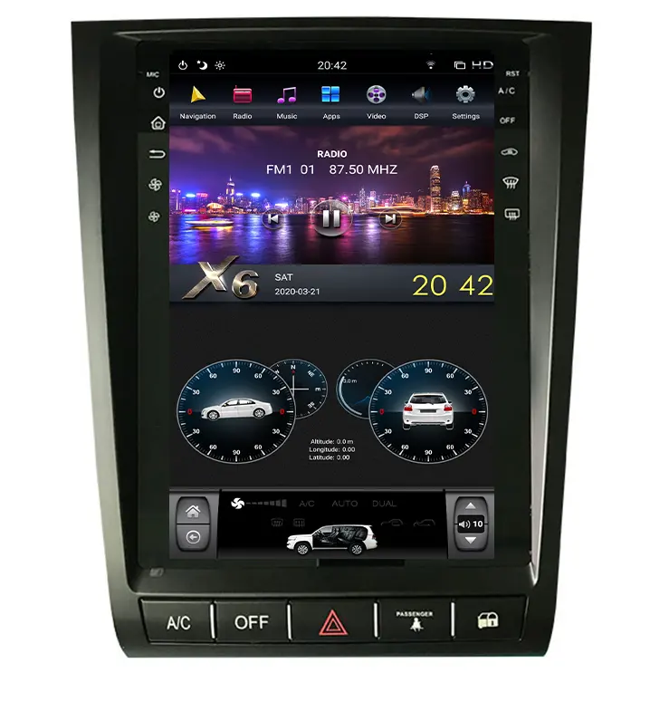 AOONAV مشغل أسطوانات للسيارة لاعب شاشة عمودي الروبوت 9.0 لكزس GS 2004-2011 سيارة راديو GPS دعم الملاحة carplay