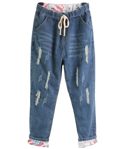 Pantalon/pantalon en jean exclusif pour femme avec doublure intérieure et effet Super meulage du Bangladesh - Product Image 2