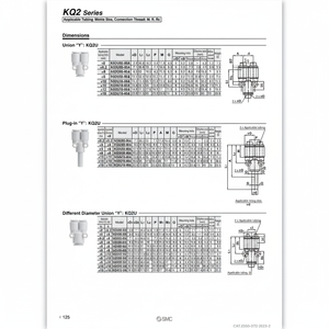 นิวเมติกส์แบบสัมผัสเดียว KQ2U12-99A ชิ้นส่วนนิวเมติก SMC - Product Image 1