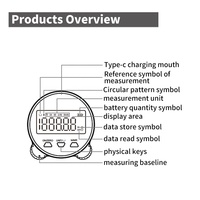 SHAHE Electronic Tape Measure With LCD Display Digital Ruler Type-C Rechargeable Length Measuring Tool for Flat Curved
