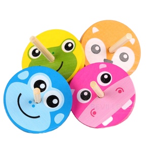 Mini Kids Wooden Spinning <strong>Tops</strong> Painted <strong>Spin</strong> <strong>Top</strong> Vintage Craft Gyroscopes Great Gift for Toddlers Boys and Girls - Product Image 1