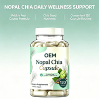 Capsules OEM Nopal Chia 120 unités avec suppléments de figue de Barbarie et de graines de chia