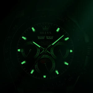 OLEVS 6654 מפעל <span class=keywords><strong>3</strong></span> כספומט עמיד למים תכליתי שעוני גברים יוקרה מותג אוטומטי מכאני שעונים עבור שעוני יד אדם - Product Image 4