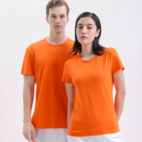 Produit personnalisé avec prix d'usine t-shirt avec poche t-shirt en jersey design t-shirt orange uni