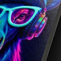 Impression murale lumineuse LED, art néon Cyberpunk Renne, pour un art pop moderne, accessoire mural d'ambiance intérieur