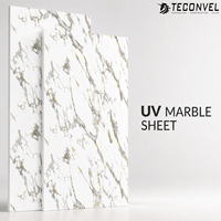 Panneau décoratif UV aspect marbre poli avec plusieurs motifs pour projets de murs de hall d'hôtel et de réception – Vente en gros usine