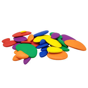Jouets éducatifs pour enfants les plus vendus, puzzles, assemblage, galets arc-en-ciel, plastique, jouets éducatifs Montessori - Product Image 3