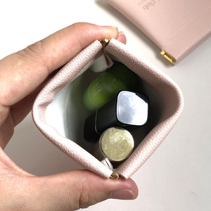 High Quality Custom Design Logo Pu Leather Fashion <b>Bag</b> Earphone Jewelry Ring Necklace Coin Leather <b>Dust</b> <b>Bag</b> with Iron Sheet - Product Image 4