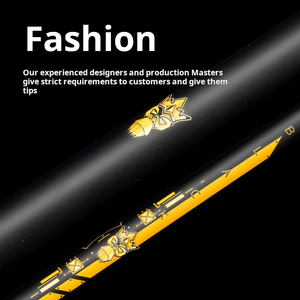 Ít quái vật màu đen công nghệ sợi carbon hồ bơi Cue ba phần phá vỡ nhảy Cue 13mm tip giao diện thép không gỉ - Product Image 4