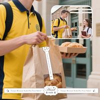 Etiquetas de Seguridad para Paquetes de Alimentos, 9x1 Pulgadas, Etiquetas a Prueba de Manipulación para Mantener la Frescura, para Productos Horneados Artesanales