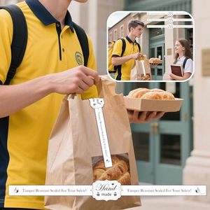 Food Retail Package Seal <b>Stickers</b> 9x1 Inch Safe Secure Tamper Proof Labels for Freshness Labels for Handmade Crafted Baking - Product Image 2
