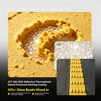 Peinture routière thermoplastique en poudre 30 % pré-mélangée JT T280 2022, séchage rapide, brillante, pour marquage routier réfléchissant en relief