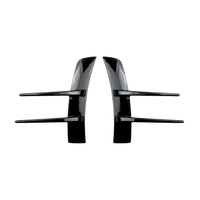 Autocollant de Spoiler Avant Noir Brillant et Motif Carbone en ABS, Compatible avec Mercedes-Benz Classe A W177 A180 A200 220 2018-22