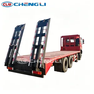 รถบรรทุกตีนตะขาบตงเฟิง 31 ตัน 400 แรงม้า 8x4 พร้อมทางลาดไฮดรอลิกสำหรับขนส่งเครื่องจักรหนัก ราคาโรงงาน - Product Image 4