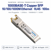 Module émetteur-récepteur optique SFP 10/100/1000 BASE-T, routeur, commutateur, port électrique GLC-T, cuivre RJ45 100M