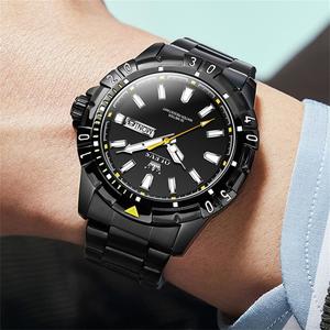 Reloj de Cuarzo Luminoso a Prueba de Agua de Acero Inoxidable con Calendario, 5560 Estilos Más Vendidos, Logotipo Personalizado OEM, ODM, para Hombre - Product Image 3