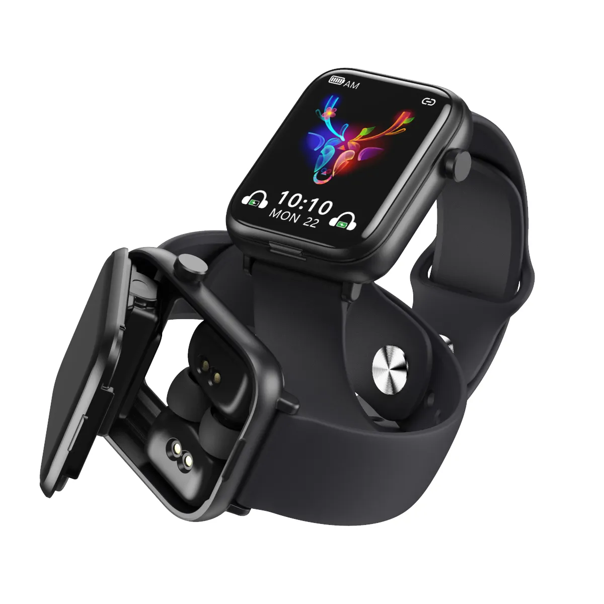 Reloj Audifonos Smartwatch Con Auricular Audifono F9 Mi 2 In 1 Watch With Earbuds Earphones Headphones Earphone Wireless Headset