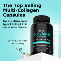 Complément alimentaire OEM Daily 5 Collagènes Types I, II, III, V et X, capsules de collagène pour éclaircir la peau, favoriser l'éclat de la beauté, soutenir les articulations, les cheveux et les ongles