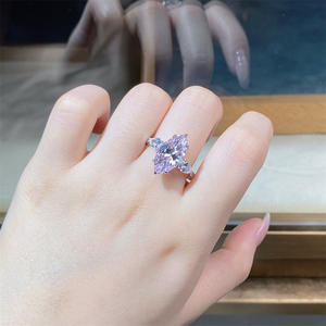 Anillo de Plata de Ley 925 con Circonita de Corte Hielo Triturado, Gema de Alto Contenido de Carbono, Anillo de Compromiso y Boda de Lujo, Chapado en Rodio, Joyería Fina - Product Image 6