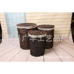 Cestas de lavandería de mimbre, cesta redonda de almacenamiento para ropa, organizador para lavandería, tipo vertical, GF 18, condado de Cao, Shandong - Product Image 1