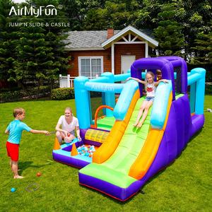 AirMyFun di alta qualità di salto gonfiabile buttafuori castello gonfiabile <span class=keywords><strong>casa</strong></span> con scivolo e cerchio di tiro grande <span class=keywords><strong>casa</strong></span> di rimbalzo con scivolo - Product Image 2
