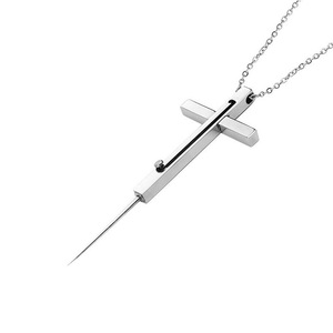 Ztc556 Self Defense Necklace Cross Belt Chain Portable Anti Wolf <b>Weapon</b> For Women Camping Outdoor <b>Use</b> - Product Image 3