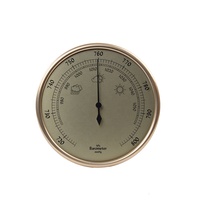 Baromètre analogique anéroïde de 5 pouces avec horloge et capteur météo