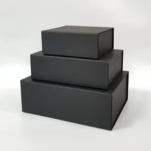 Foldable Magnetic Premium Luxury Rigid Cardboard Paper Packaging Flip Top Gift Boxes
