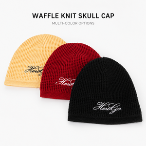 Gorro de Invierno Térmico Personalizado con Logotipo Bordado, Tejido Waffle, Estilo Urbano, Sin Puño, Gorro Tipo Beanie - Product Image 2