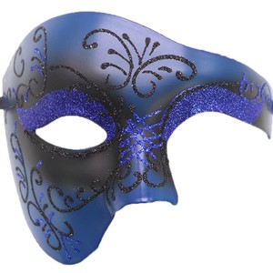 Europa y los Estados Unidos Carnaval de Halloween Un ojo Máscara de fantasma de media cara Antique Opera Phantom Prom Party Máscaras de club nocturno - Product Image 5