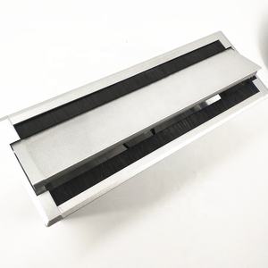 Boîte de passage de câbles pour bureau à double ouverture, en alliage d'aluminium, avec prise murale / Bureau - Product Image 5