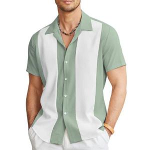 Camicia da <span class=keywords><strong>uomo</strong></span> estiva da spiaggia a righe camicia da <span class=keywords><strong>uomo</strong></span> a maniche corte hawaiana <span class=keywords><strong>abbigliamento</strong></span> <span class=keywords><strong>stile</strong></span> tendenza all'ingrosso - Product Image 2