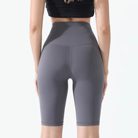 Shorts de sport taille haute personnalisés avec logo pour femmes, idéaux pour le yoga, la course, la gym et le cyclisme