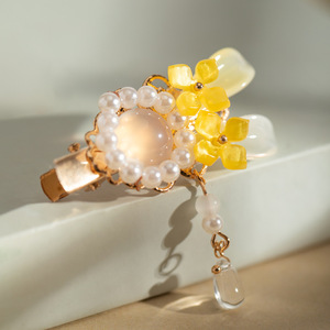 Barrettes pour cheveux de style chinois traditionnel pour enfants, barrettes Hanfu élégantes et fraîches à l'osmanthus, barrettes en forme de lapin - Product Image 3