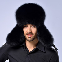 FF2815 gorra de esquí de caza a prueba de viento forrada de piel sintética ruso Ushanka Trooper sombrero grueso de invierno cálido sombrero de cazador