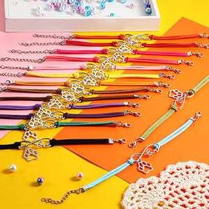 <span class=keywords><strong>Bracelet</strong></span> en cuir suédé fait main par le fabricant avec pendentif <span class=keywords><strong>signe</strong></span> d'amour <span class=keywords><strong>infini</strong></span> et pendentif patte de chien, pour femme, symbole d'amour pour les animaux de compagnie - Product Image 5